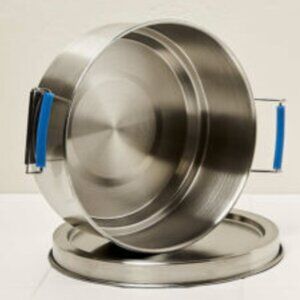 Small:Hours Stainless Steel Food Container Cobalt